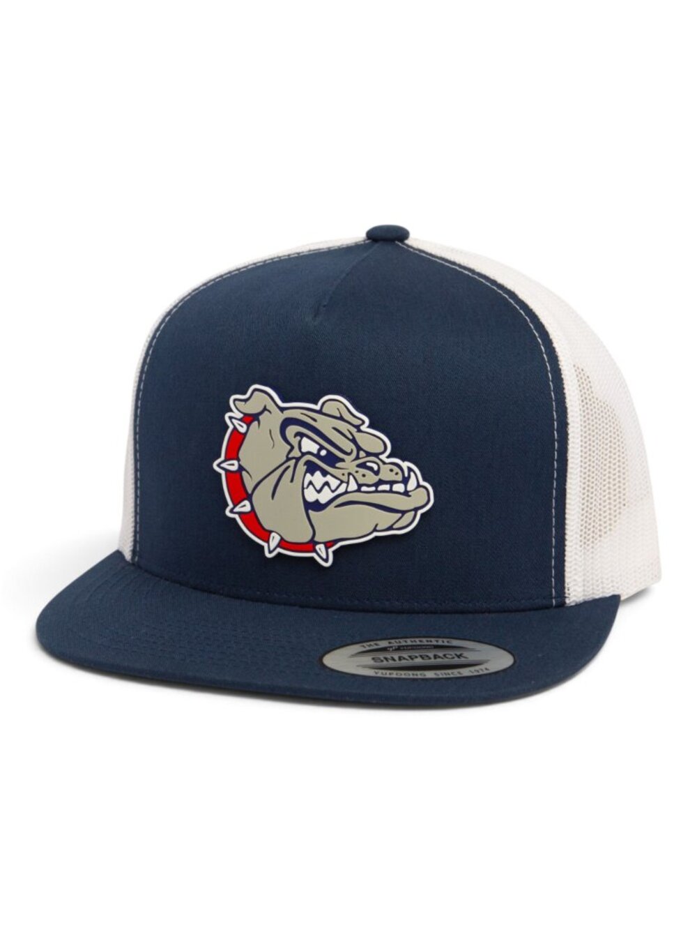 Gonzaga Bulldogs 3D YP Snapback Flat Bill Trucker Hat- Navy/ White